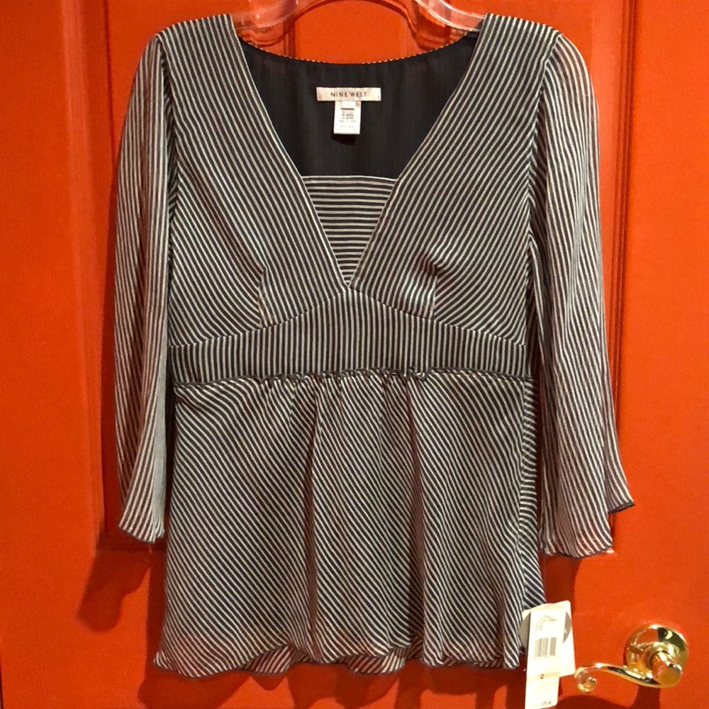 Nine West NWT Blouse 100% Silk